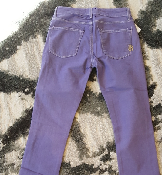 RICH & SKINNY| Womens lavender 💜 straight leg denim jeans|Size 23 - Picture 2 of 5